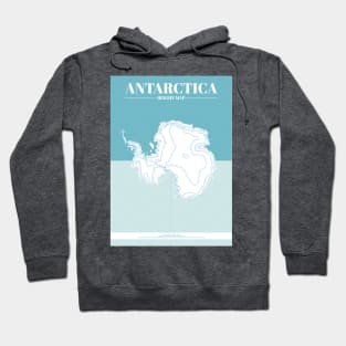 Antarctica Contour Map Hoodie